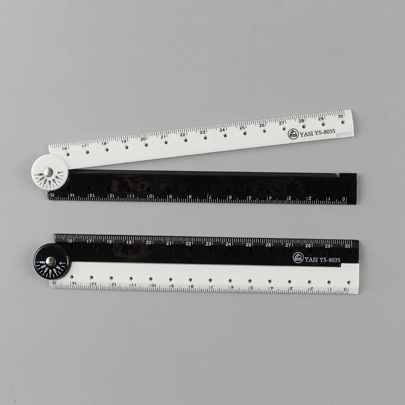 Art 1pcs Folding ruler black and white simple ruler graphic folding ruler student learning supplies creative stationery