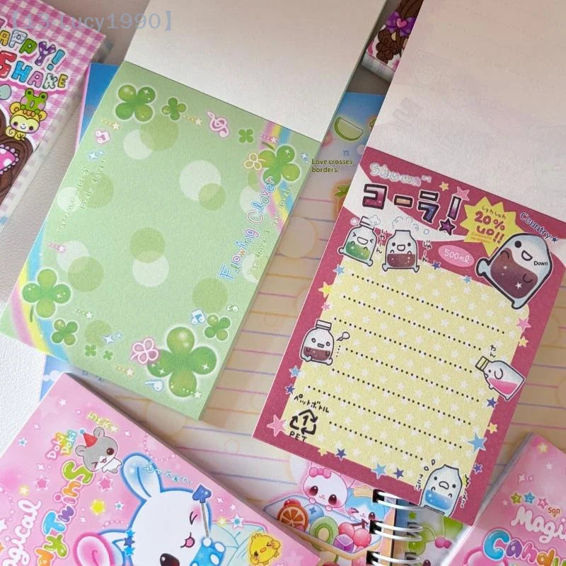 【CCA13】70Sheets Cute Retro Japanese-style Girl Rabbit No Sticky Scrapbooking Memo Pads Message Paper Journal Notepad School
