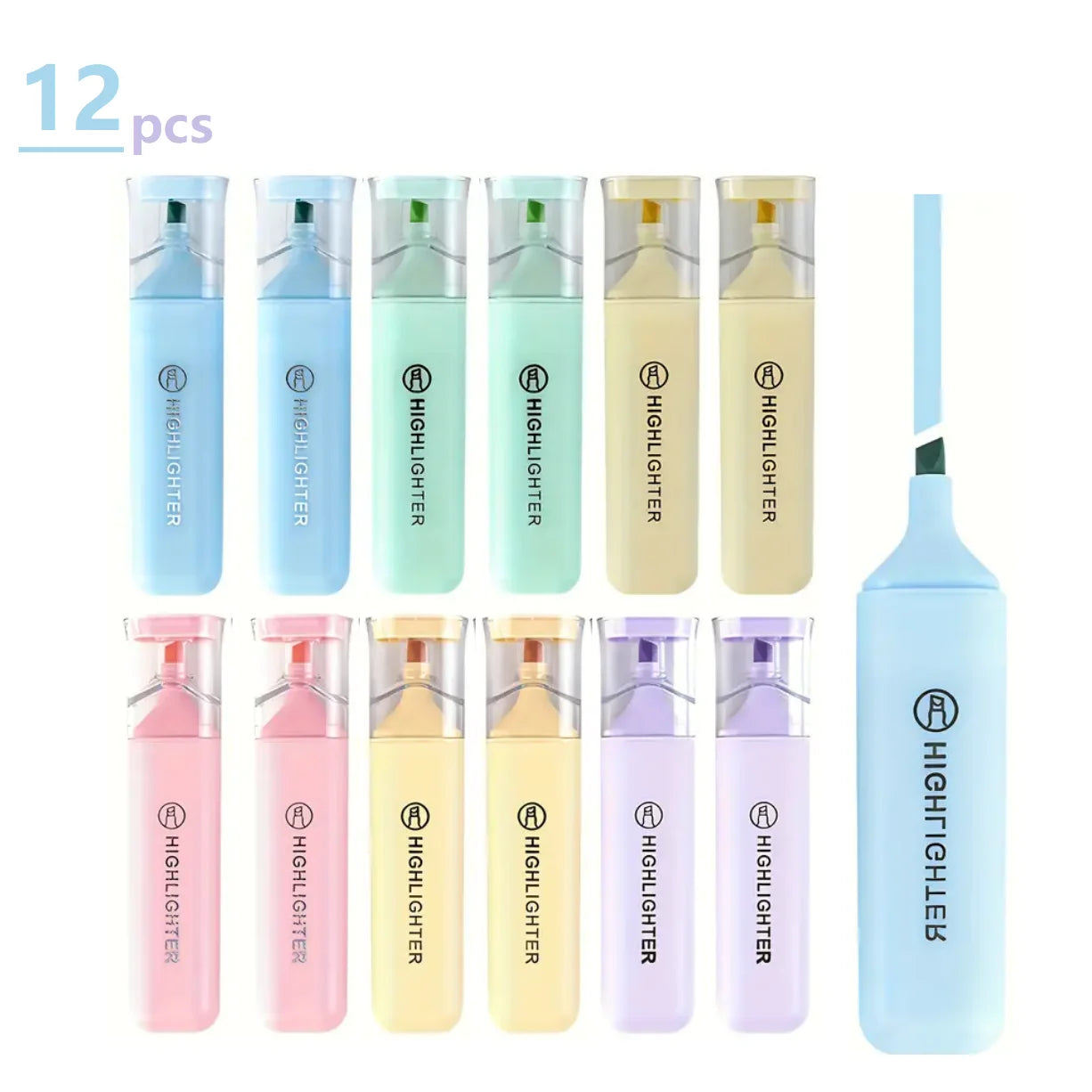 Water-Based Highlighter Pens For Note-Taking, Planner, Journaling, Professional Use, Back to School, Random Color